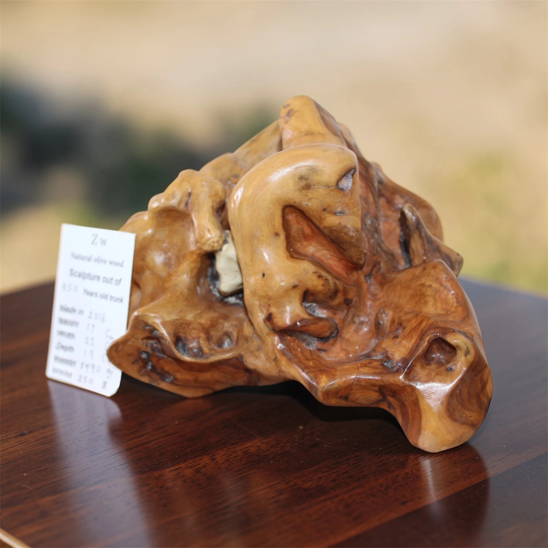 Natural olive wood